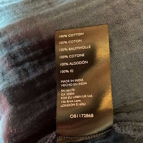 URBAN OUTFITTERS Biscay Blue Gauzy Blouse-M - Picture 11 of 11